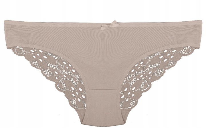 Majtki Koronkowe Bawełniane Wielokolorowe Damskie Figi Wygodne S 7-PAK