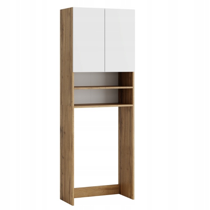 REGAŁ ŁAZIENKOWY SZAFKA NAD PRALKE WOTAN BIAŁY 4 PÓŁKI