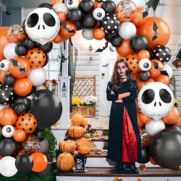 ZESTAW BALONÓW GIRLANDA BALONOWA HALLOWEEN PRZYJĘCIA ZESTAW DEKORACJA 116el