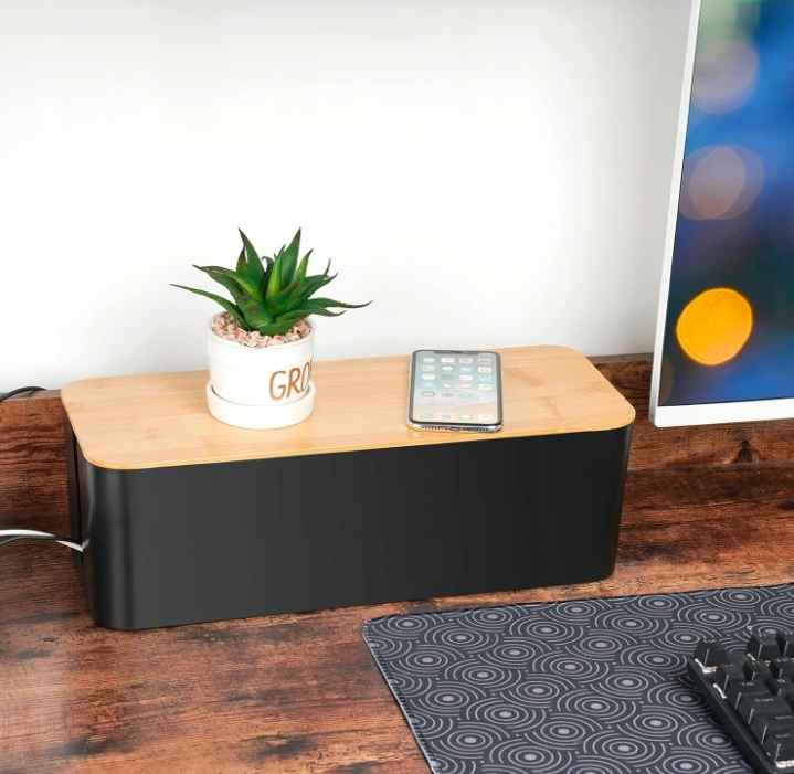 ORGANIZER POJEMNIK PUDEŁKO MASKOWNICA NA KABLE PRZEWODY LISTWY