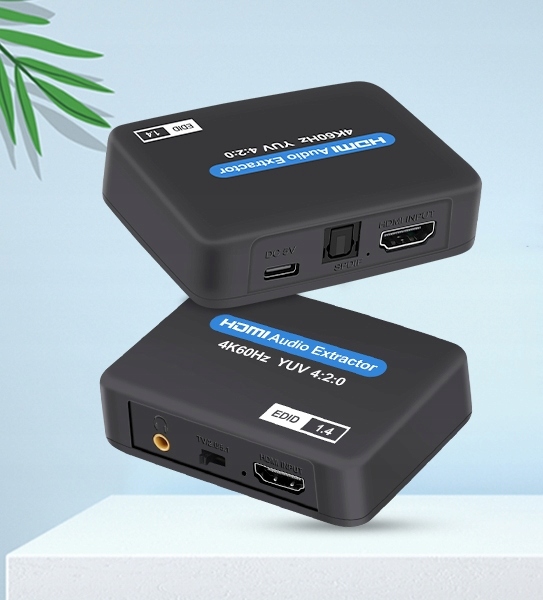 Ekstraktor HDMI 2.0 TOSLINK KONWERTER OPTYCZNY JACK AUX HDCP 4K
