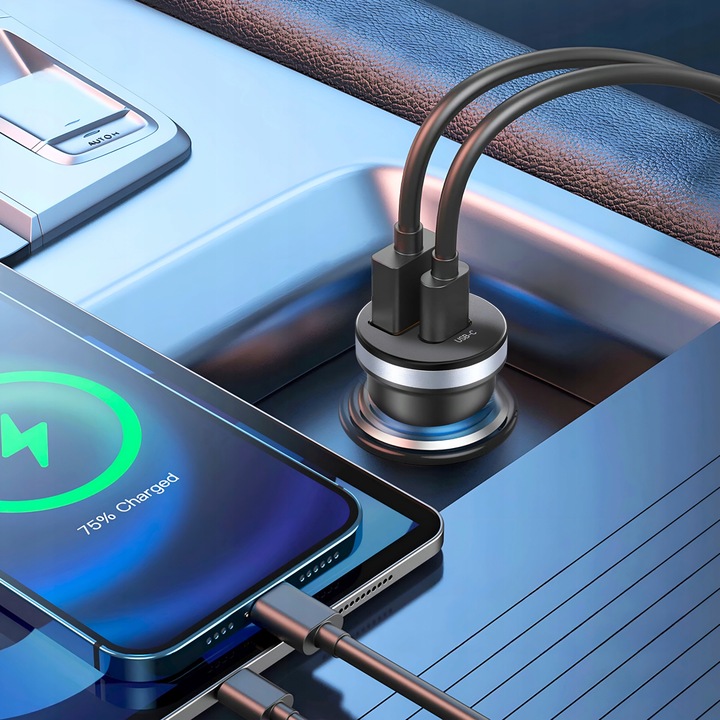 Ładowarka samochodowa , USB typ C Agiler 3000 mA