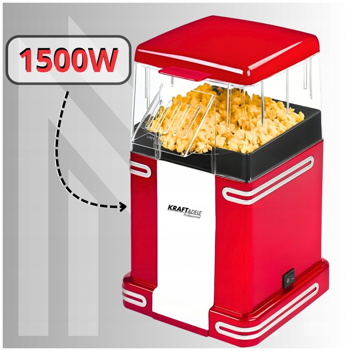 MASZYNA DO POPCORNU DOMOWA URZĄDZENIE MASZYNKA MINI BEZTŁUSZCZOWA
