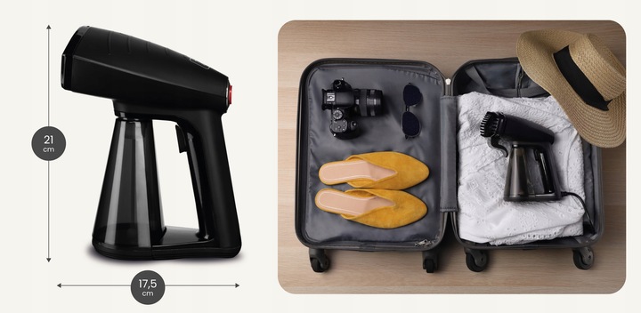 Parownica do ubrań Steamer Ręczna Regulacja Pary 30 g/min 40 sek+