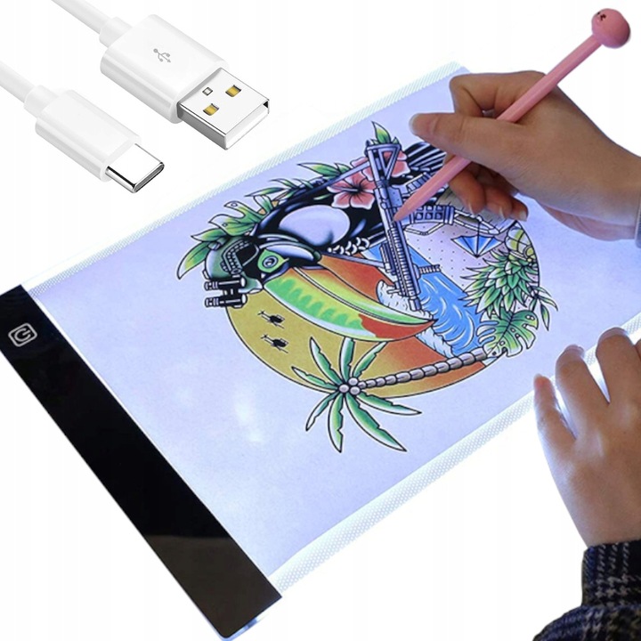 TABLET GRAFICZNY DESKA KREŚLARSKA DO RYSOWANIA TABLICA LED NA PREZENT