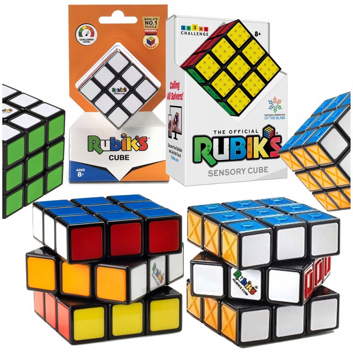 ORYGINALNE KOSTKI RUBIKA CUBE 3X3 RUBIK'S ORAZ SENSORY ZABAWKI LOGICZNE