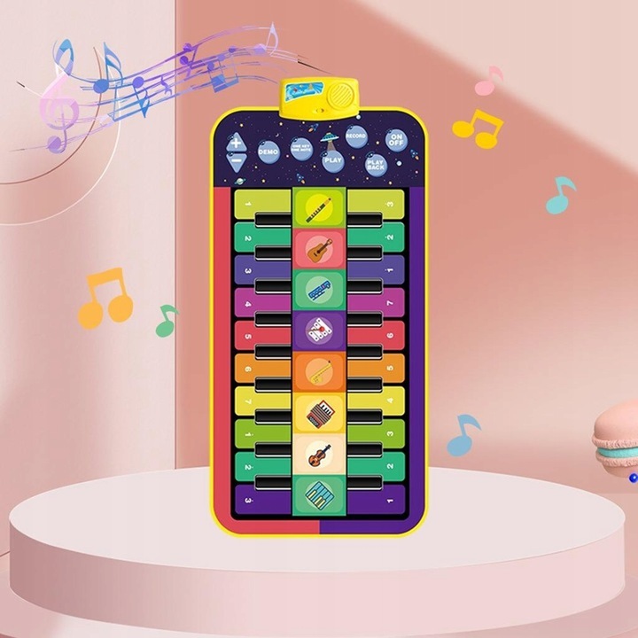 MATA MUZYCZNA XXL DO TAŃCZENIA GRA TANECZNA INTERAKTYWNA DLA DZIECI PIANINO