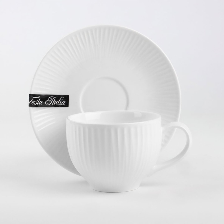 KOMPLET PORCELANOWYCH FILIŻANEK ZEOLIA 250ML 2SZT DO KAWY HERBATY