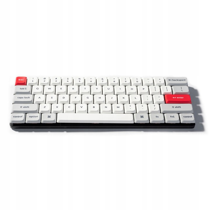 Keychron Keycaps Low Profile Dye-Sub PBT LSA-Light Gray and White Full Set