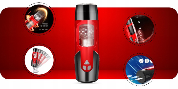 AUTOMATYCZNY MASTURBATOR MĘSKI SSĄCO ROTUJĄCY DLA MĘŻCZYZN POSUWISTY