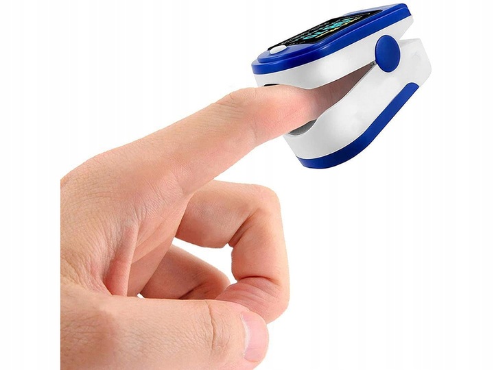 PULSOKSYMETR WRAZ Z BATERIAMI PULSOMETR PULSOKSYMETR NA PALEC