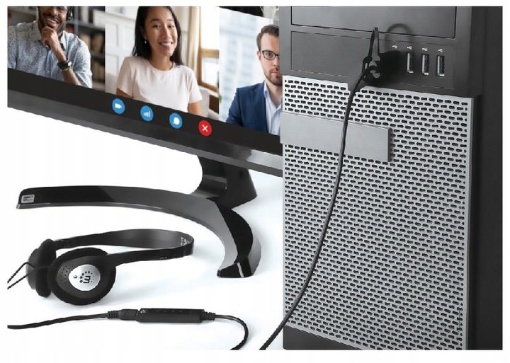 Manhattan Adapter Karta Dźwiękowa USB-C/A Audio Stereo 3.5 mm TRRS 1 m