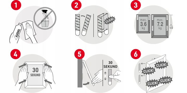 Command rzepy samoprzylepne do wieszania obrazów do 5,4 kg 36 szt. (18