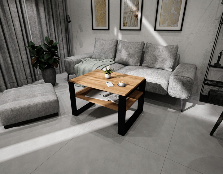 Stolik kawowy ława stół retro loft pokój salon gabinet dąb wotan