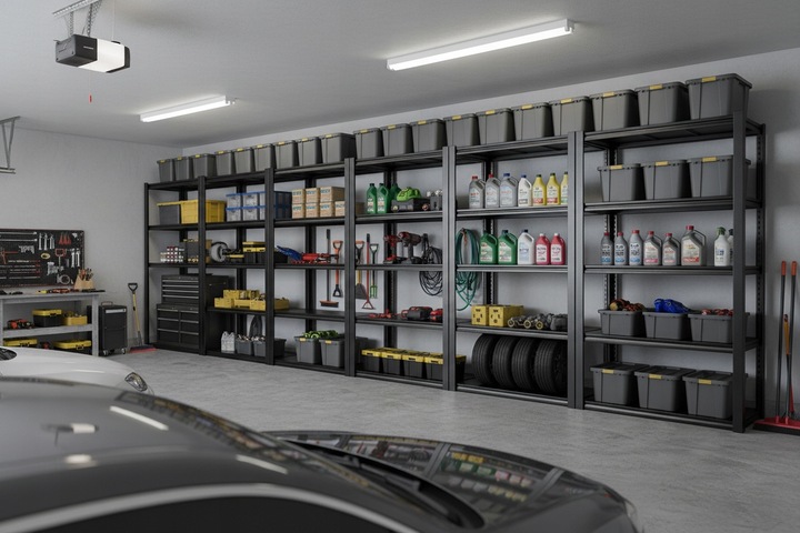 REGAŁ METALOWY MAGAZYNOWY 200x300x40 5 półek do garażu piwnicy biura