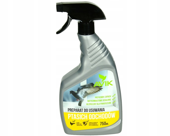 ŚRODEK DO USUWANIA PTASICH ODCHODÓW PREPARAT AVIK 750ML CYTRUSOWY