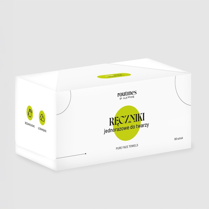 ROUTINES Ręczniki jednorazowe do demakijażu i oczyszczania twarzy 80 szt