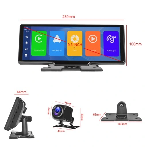 RADIO STACJA MULTIMEDIALNA MONITOR ANDROID AUTO APPLE CARPLAY DVR 2 KAMERY