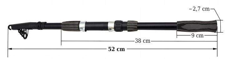 Wędka teleskopowa Miracle Fish TELESKOP TRAVEL 240 cm WT: 30-80g 2,4 m