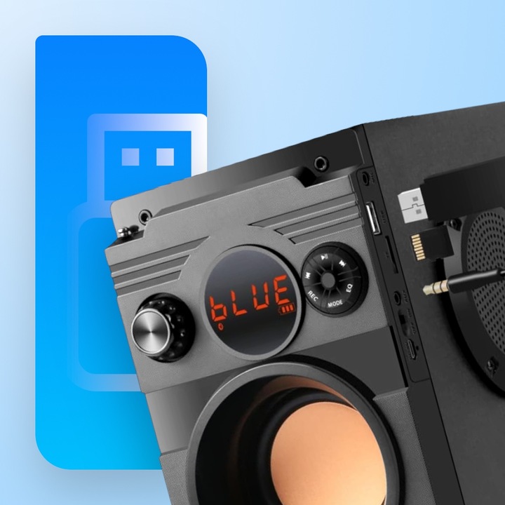 GŁOŚNIK BEZPRZEWODOWY BLUETOOTH PRZENOŚNY 800W MOBILNY Z RADIEM FM USB