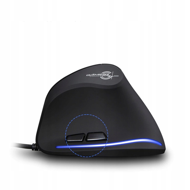 PIONOWA myszka ergonomiczna wertykalna podświetlana LED USB ZELOTES T20