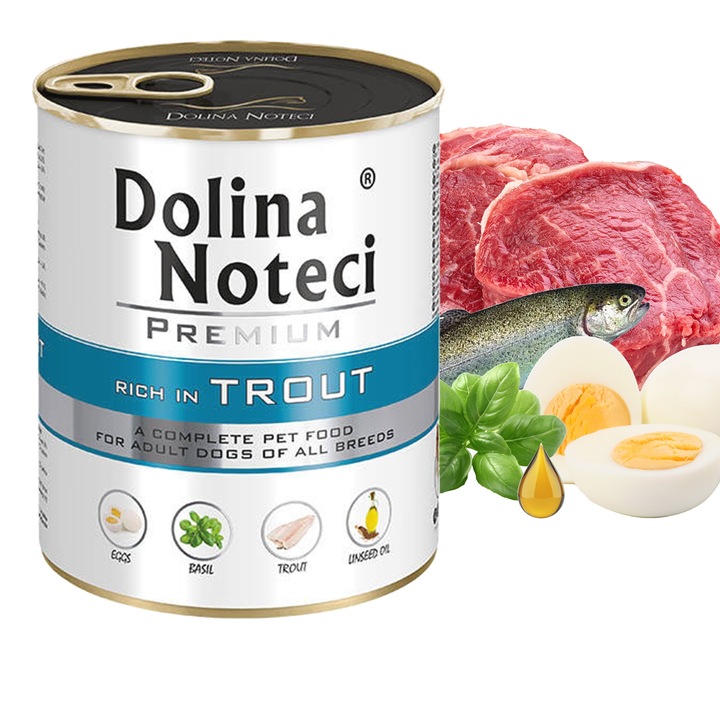 DOLINA NOTECI Premium Karma mokra dla psa MIX Smaków 8 x 800g