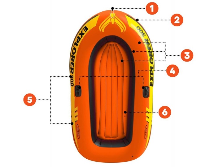 Ponton Intex Explorer 300 3os. Pompka + Wiosła 58358 MODEL 2024