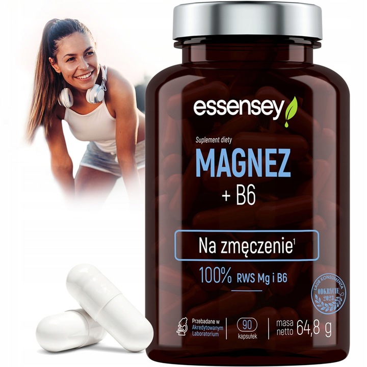 MAGNEZ 100% RWS COMPLEX 4 FORMY + WITAMINA B6 ZMĘCZENIE SKURCZE CYTRYNIAN