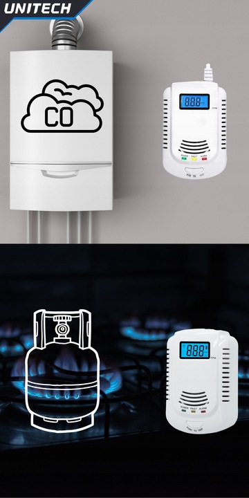 CERTYFIKOWANY CZUJNIK CZADU GAZU TLENKU WĘGLA PPM WYKRYWA CO ALARM