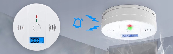 CZUJNIK CZADU GAZU CO LCD WYKRYWACZ TLENKU WĘGLA CERTYFIKOWANY