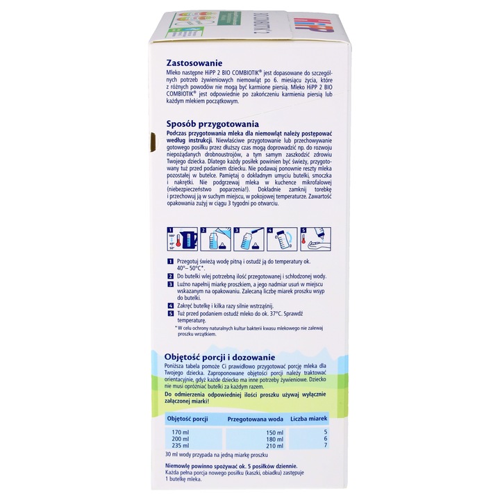 Mleko HIPP 2 BIO COMBIOTIK Mleko następne dla niemowląt po 6 miesiącu 550g