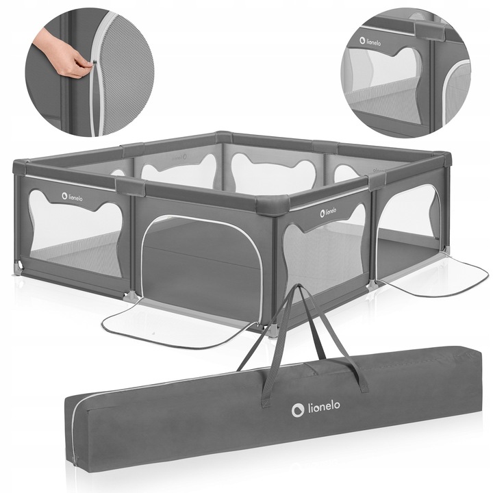 Kojec dla dziecka łóżeczko DUŻY PLAC ZABAW 207x187 cm Lionelo Willow