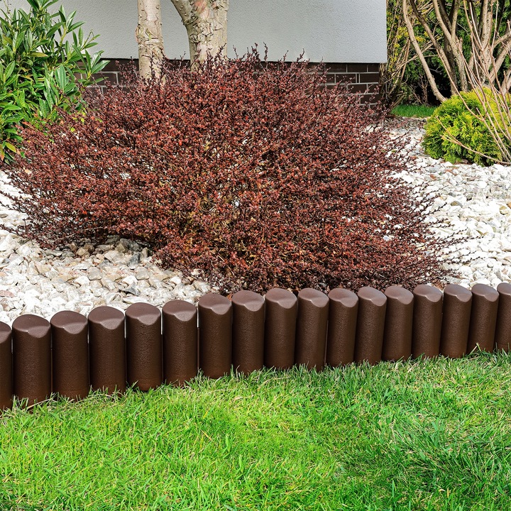 PALISADA OGRODOWA - UV- WYSOKA Wytrzymała Płotek Ogrodowy Obrzeże - Brązowa