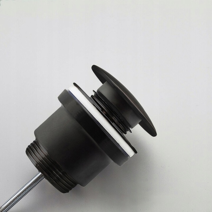 Korek Umywalkowy KLIK-KLAK Czarny Uniwersalny do Umywalki Automatyczny REA