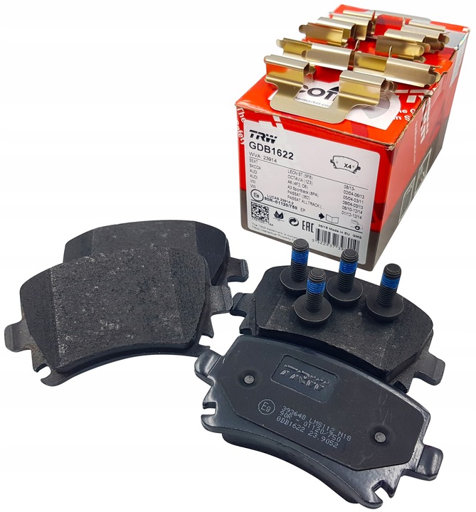KLOCKI HAMULCOWE TYŁ GDB1622 TRW AUDI A3