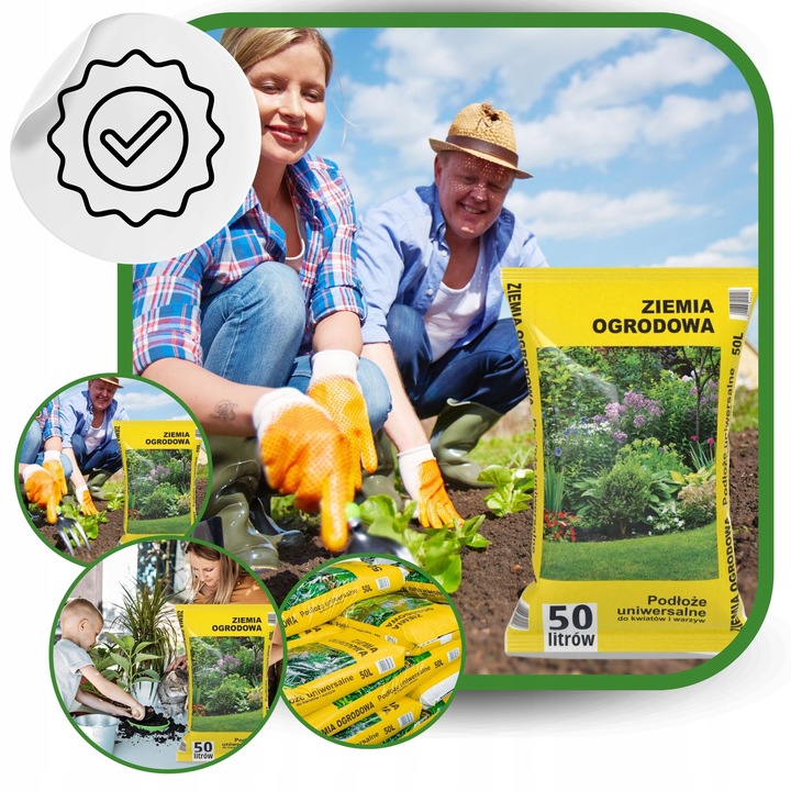Ziemia Uniwersalna Ogrodowa 50 L Podłoże do kwiatów warzyw EKAGRO