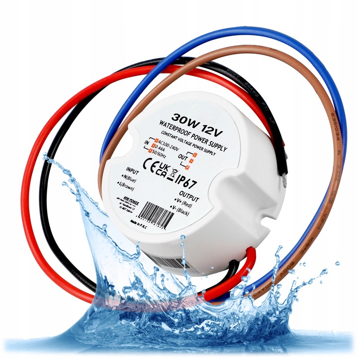 Zasilacz LED 12V 30W 2.5A Do Puszki Tranformator Dopuszkowy Do Taśm