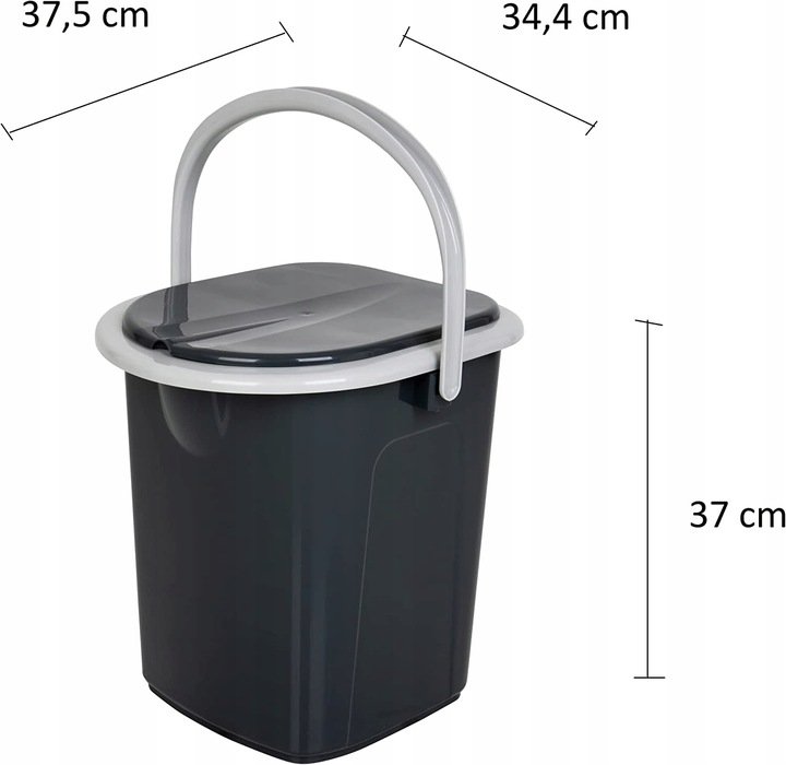 TOALETA TURYSTYCZNA PRZENOŚNA 22L WIADRO WC KIBEL Z DESKĄ UCHWYT + WORKI