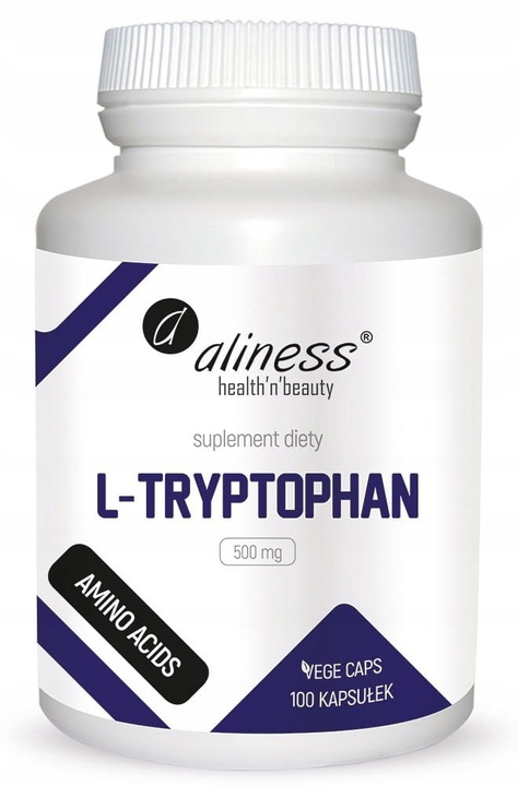 Aliness L-TRYPTOFAN Tryptophan 500 mg 100 kaps DOBRY SEN STRES
