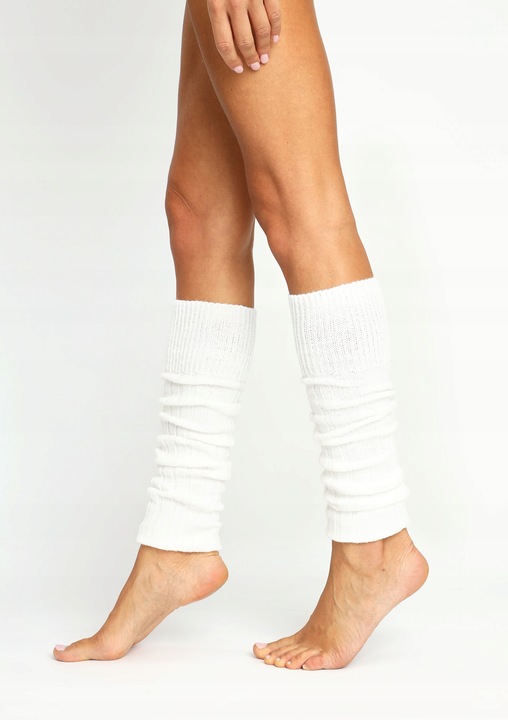 Getry Damskie Ocieplacze na Nogi Zimowe Ocieplane Grube Cerber BIAŁE