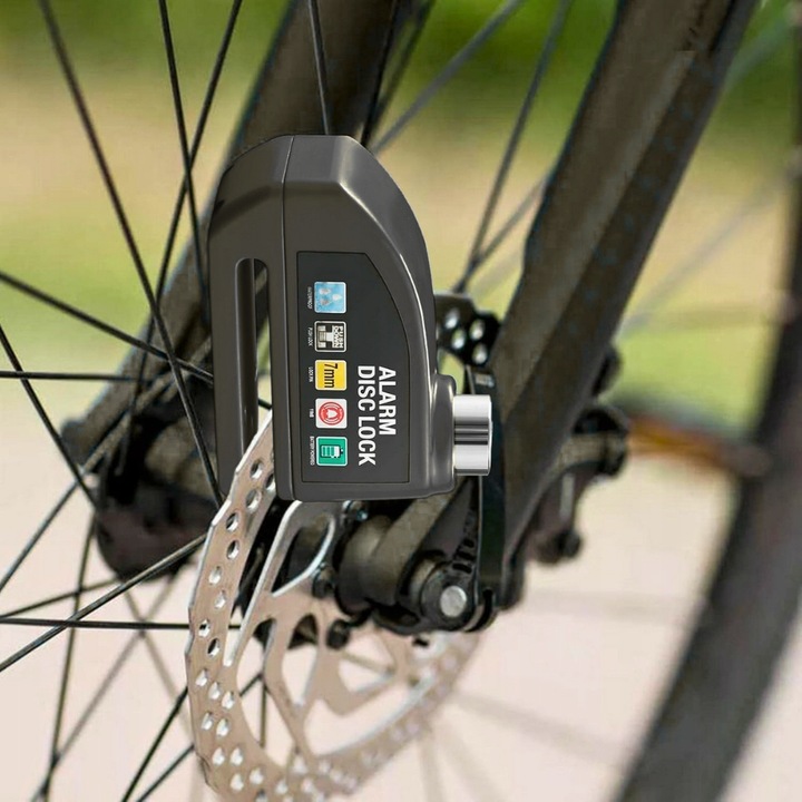 ALARM ZAPIĘCIE NA TARCZĘ HAMULCOWĄ ROWER MOTOR BLOKADA ROWEROWA 110d ABS