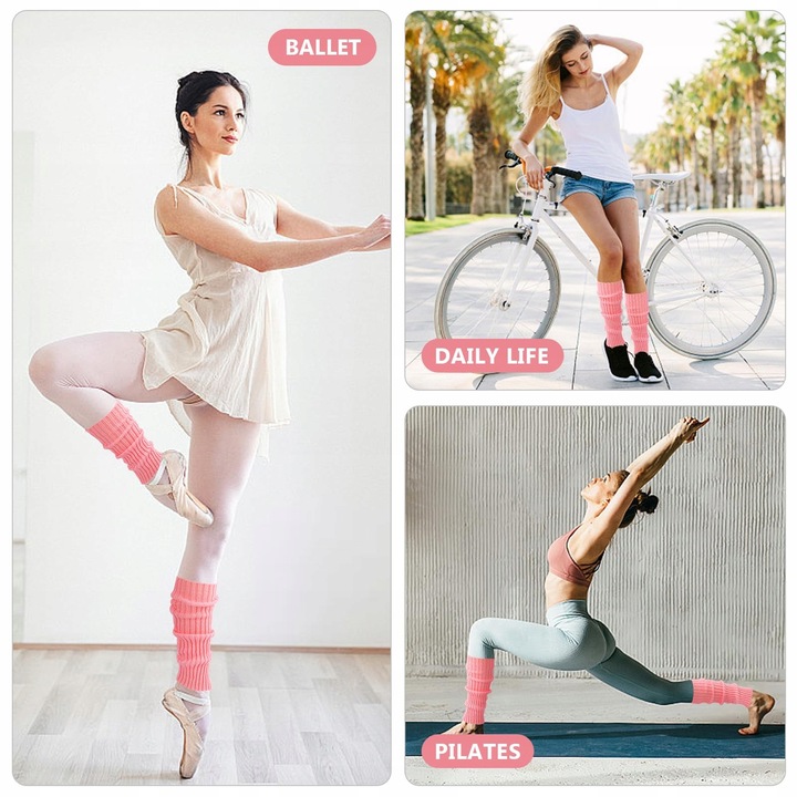 Ocieplacze na nogi damskie dziewczęce getry na łydki dzianie skarpetka