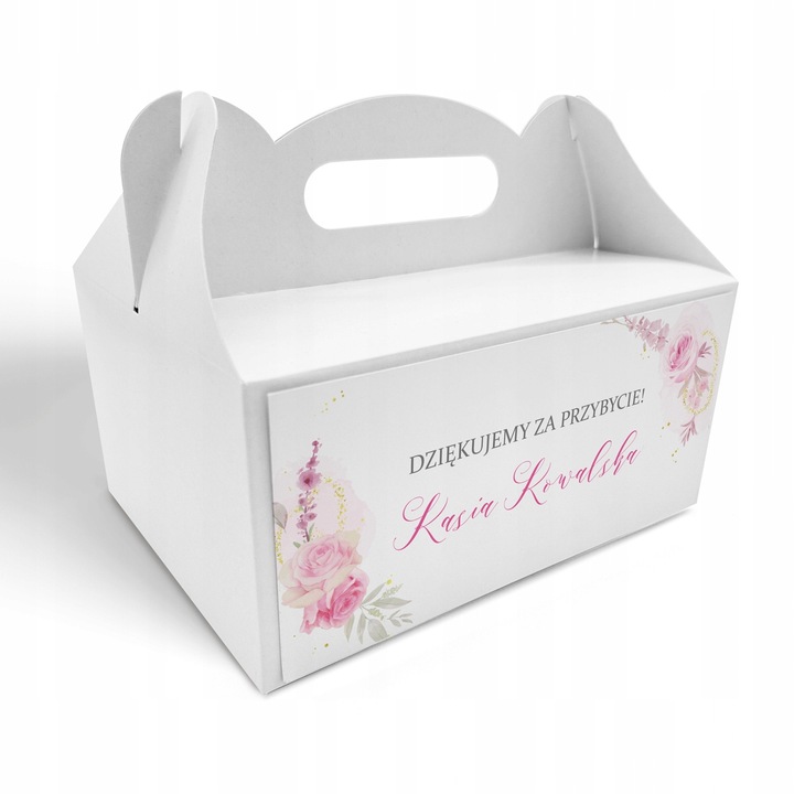 Pudełko na ciasto 10szt Personalizacja Podziękowanie 1 Komunia Święta WZORY