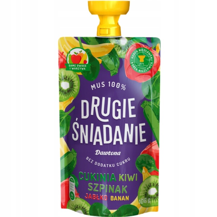 Mus Deser Owocowy Dla Dzieci 100g 12szt Mix Zestaw Dawtona Drugie Śniadanie