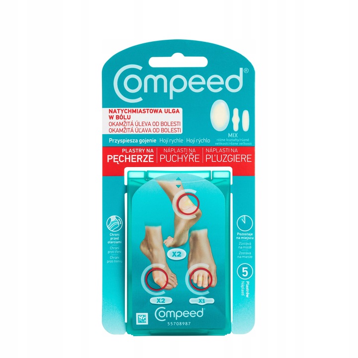 COMPEED plastry na pęcherze odciski mix 5 szt