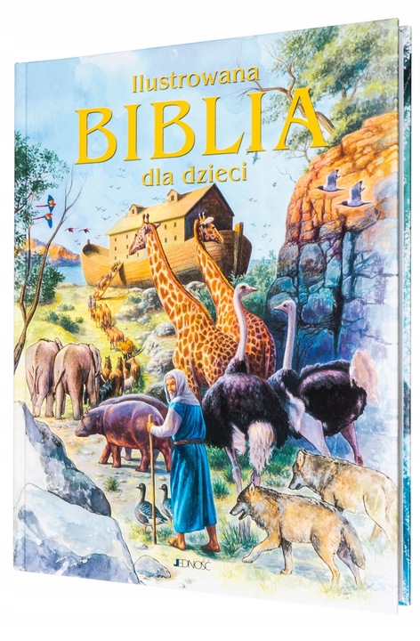BIBLIA NA KOMUNIĘ DLA DZIECI PREZENT NA CHRZEST PAMIĄTKA Z GRAWEREM