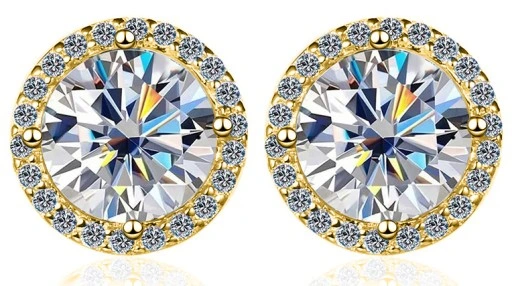 ZŁOTE KOLCZYKI WKRĘTKI SZTYFTY SREBRO PRÓBY 925