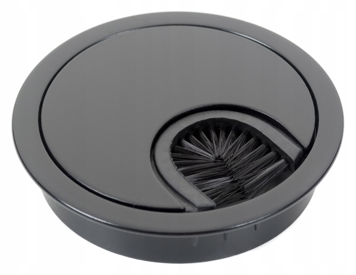 PRZEPUST KABLOWY METALOWY CZARNY OKRĄGŁY FI 60 MM PRZELOTKA BIURKA NA