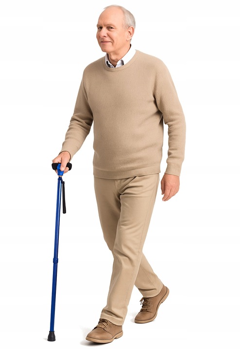 Laska ortopedyczna dla seniora do podpierania się Regulowana Lekka