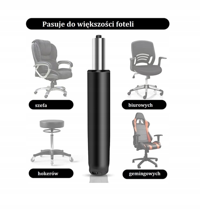 PODNOŚNIK SIŁOWNIK AMORTYZATOR DO FOTELA KRZESŁA OBROTOWEGO BIUROWEGO